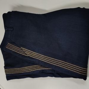 𝅺LIVERPOOL Los Angeles Jeans, Size 16/33, NWOT, Dark Rinse Stretch Denim w/Gold